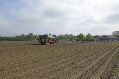 The targeted spraying proof of concept implemented on Fendt Rogator application equipment with technology from AGCO, Bosch, xarvio Digital Farming Solutions powered by BASF and Raven Industries Inc.