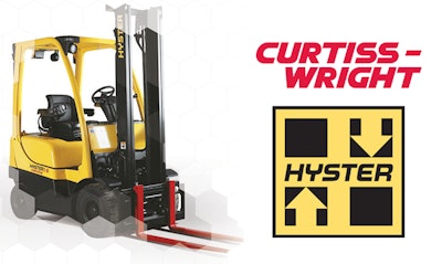 Curtiss-Wright has worked with Hyster-Yale to develop ergonomic in-cab controls for fork trucks.
