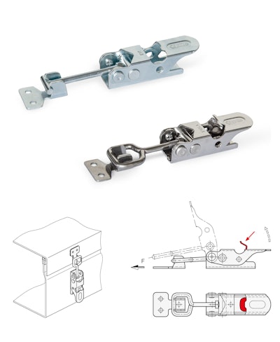 The toggle latches are suited for use with flaps, lids, covers or hoods which must be closed quickly, easily and reliably.