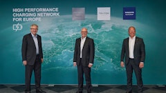 The CEOs of three major truck OEMs have formed a collaboration to install and operate charging infrastructure in Europe. From the left: Martin Daum, CEO Daimler Truck; Matthias Gründler, CEO TRATON GROUP; Martin Lundstedt, President and CEO Volvo Group