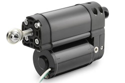 Figure 1: This H-Track electro-hydraulic linear actuator from Thomson can handle up to 4,800 lbs. (21 kN) of force in a clean, compact enclosure that also has shock handling capabilities comparable to a hydraulic system.