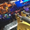 Some of the best views of MINExpo come from climbing up onto the equipment.