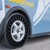 Goodyear and Local Motors are testing the airless tire in the field on an autonomous shuttle vehicle.