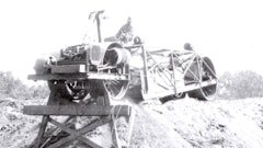 LeTourneau’s Self-Propelled Scraper was many years ahead of its time in both its concept and powertrain. It’s doing work a tractor-drawn scraper could not, discharging fill to the end of a levee with its front axle chocked.