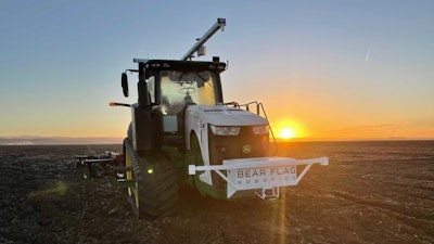 A Bear Flag Robotics tractor equipped with the company's autonomous driving technology.
