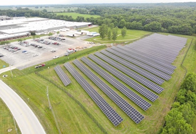More than 2,600 solar panels provide electricity to Bendix's manufacturing facility.