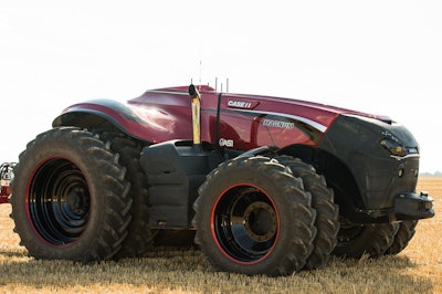 Removal of the operator cab on Case IH's concept autonomous tractor enabled a reimagining of the overall machine design and styling.