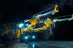 The Epiroc Boomer M20 Battery operating in an underground mine.