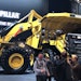 Caterpillar's booth at bauma 2019 encompassed several square meters over which it displayed a range of equipment.