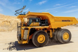 Komatsu's power agnostic development truck undergoes testing at a Komatsu facility in the United States.