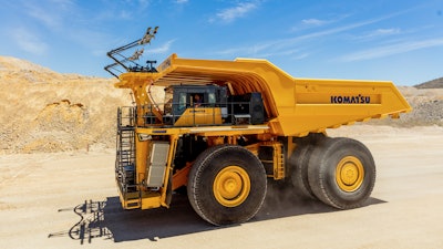 Komatsu's power agnostic development truck undergoes testing at a Komatsu facility in the United States.