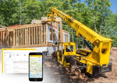 The new X-Command telematics program is available for X-Series telehandlers, Cary-Lift pipe/pole handlers, and Speed Swing rail machines.
