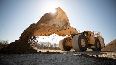 Caterpillar's R1700 XE LHD is a fully electric machine which can be recharged in 20 minutes using the company's portable charger.