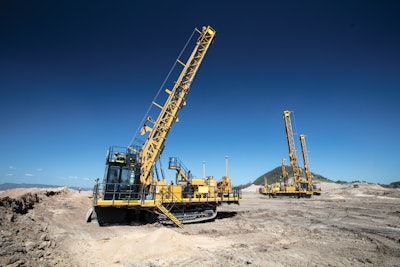 The Cat MD6310 rotary drill shares a common platform, parts, components and technologies across the entire drill line to maximize lifecycle value and streamline operator training.