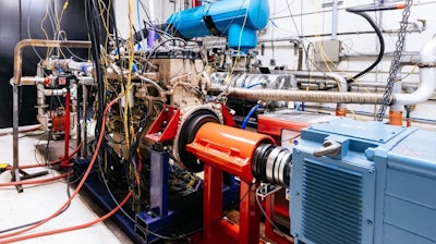 A durability test cell helps to evaluate the ClearFlame technology on an engine.