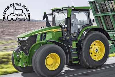 The John Deere 7R 350 AutoPowr was named Tractor of the Year 2022.