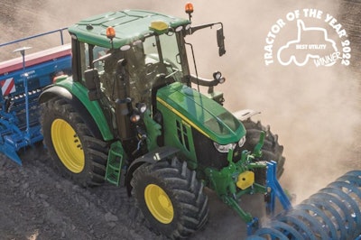 John Deere's 6120M AutoPowr tractor received an award in the Best Utility category.