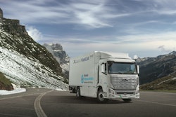 The XCIENT Fuel Cell heavy-duty truck is powered by a 190-kW hydrogen fuel cell system.