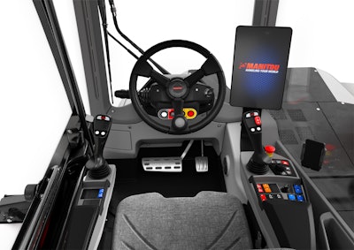 Leonardo display – in portrait mode – by MTA for Manitou MRT 2260 rotating telehandler.