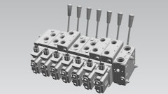 The mid-flow range PVG32 pre-compensated valve.