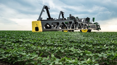 John Deere's See & Spray is a technologically advanced robot for that leverages computer vision and machine learning to detect the difference between plants and weeds and target application of herbicide on the weeds.