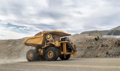 Caterpillar will exhibit a Cat 794 AC electric drive truck factory-installed with Cat MineStar Command for hauling.