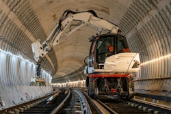 Mecalac’s MRail-Series has a compact design to increase performance, balance and mobility while still offering lifting capacities over 360 degrees.