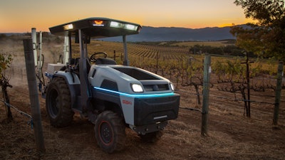 Monarch Tractor's electric, autonomous tractor.