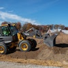 The Volvo L25 Electric compact wheel loader works on a new trail at a federal wildlife refuge.