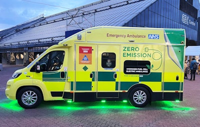 The Zero Emission Rapid Response Operations ambulance features a hydrogen fuel cell powertrain and range up to 300 miles.