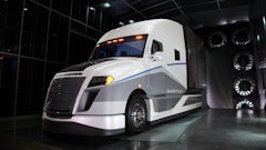 DTNA's first SuperTruck demonstration vehicle which achieved over a 115% freight efficiency improvement.