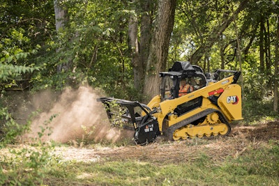 Caterpillar's largest compact track loader, the 299D3 XE, features a 110-gross-hp engine that combines with a 40-gpm high-flow/high pressure hydraulic system, delivering a hydraulic horsepower rating of 94 hp.