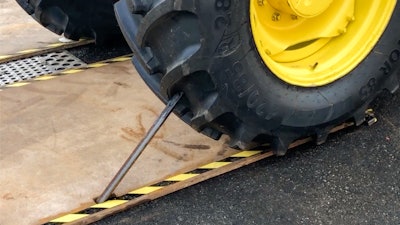 The Agro ContiSeal system features a viscous polymer on the inner side of a tire which seals a leak if a puncture occurs.