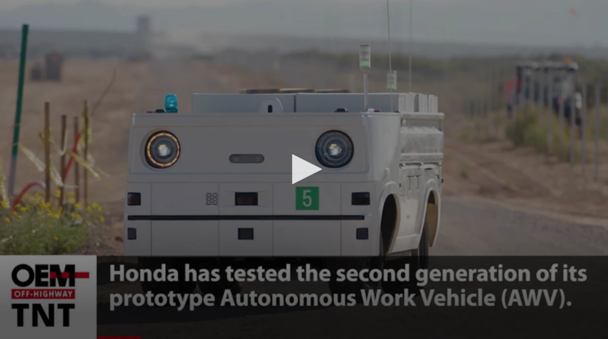 Honda Tests Autonomous Work Vehicle | OEM Off-Highway