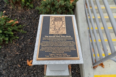 Topcon has named its new training facility after employee John D. Dice.