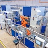 Robot-assisted production line for the machining of connecting rods from Hatz Components GmbH.