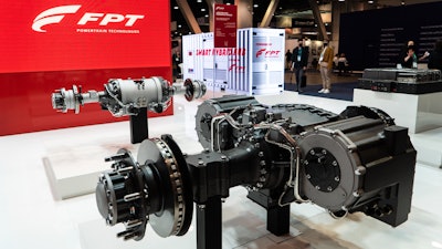 Iveco's powertrain brand FPT Industrial showcased its electric axle at CES 2022 developed in partnership with Nikola and Iveco.