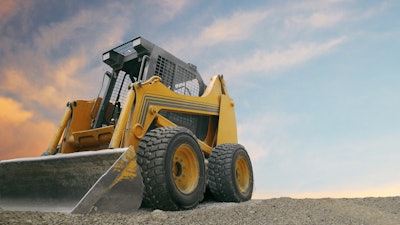 A hybrid tread pattern on the Alliance 550 Multi-use radial tire features blocks laid out in a curved configuration like self-cleaning tractor lugs flanking a dense centerline for more stability on the road.