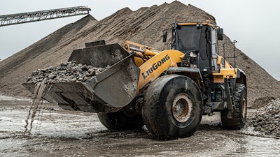 LiuGong North America will showcase its quarrying and aggregate equipment such as the pictured 890H large wheel loader.