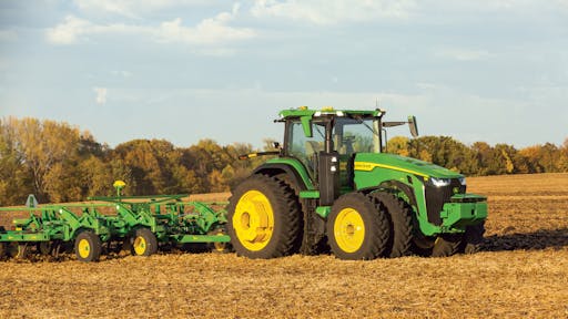 The autonomous 8R tractor allows fully autonomous operation for tillage work.