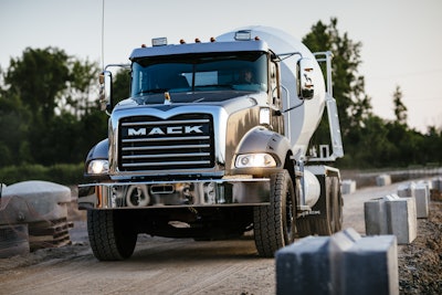 Two models of the Mack Granite construction truck will be shown at World of Concrete 2022.