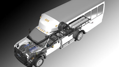 While propane-powered vehicles utilize an internal combustion engine, the combustion of propane does not produce the same level of harmful chemicals as diesel or gasoline which eliminates the need for complex aftertreatment to meet tailpipe emission standards.