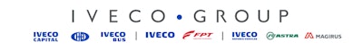 The new Iveco Group logo showcases the brands included within the new business.