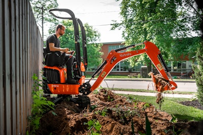 The all-new U10-5 minimal tail swing excavator will provide optimal maneuverability in confined spaces.