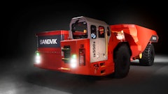 The Sandvik TH550B battery-electric truck is undergoing trials at LKAB's underground iron ore mine in Sweden.