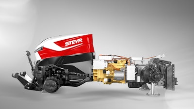 The Steyr hybrid drivetrain aims to improve power density and load capacity for tractors.