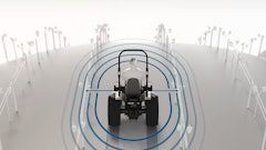 The Bosch Off-Highway Surround Sensing system uses radar sensors to determine the position and direction of up to 40 static or moving objects simultaneously.