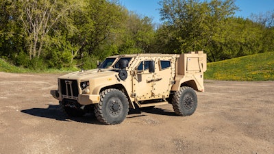 The eJLTV is built upon the JLTV platform and utilizes commercially available products.