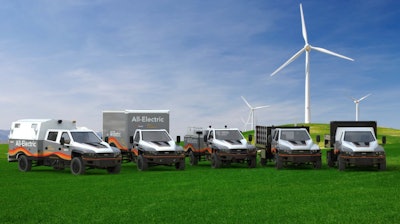 Four of the five trucks for SMUD are being upfit with truck bodies from Knapheide Manufacturing Co.