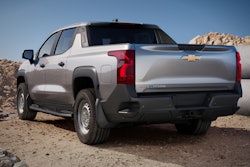 General Motors and Chevrolet are showing the first-ever 2024 Silverado EV all-electric pickup truck at the Work Truck Show.